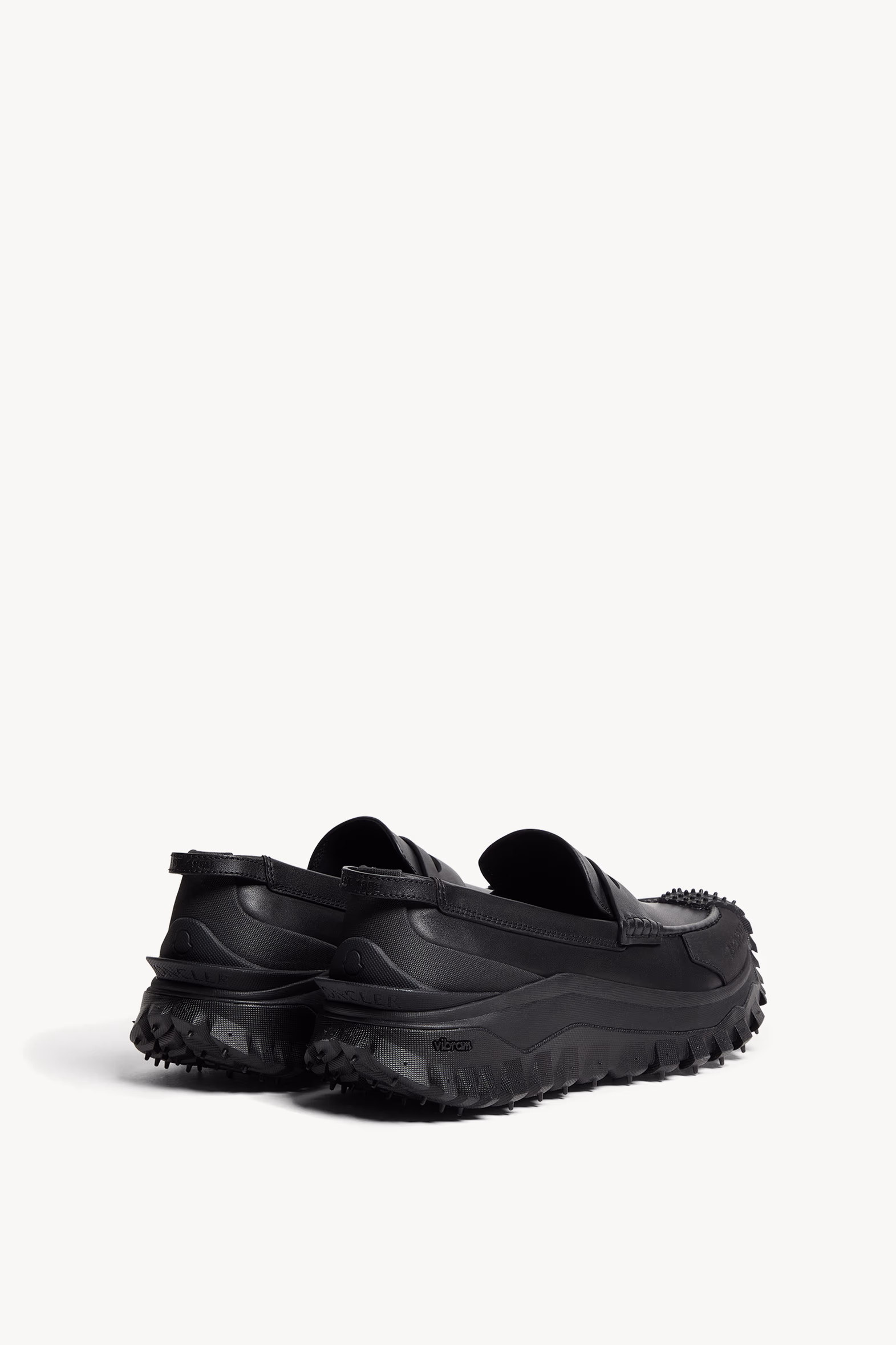 Trailgrip Leather Loafers Men Black Moncler 5